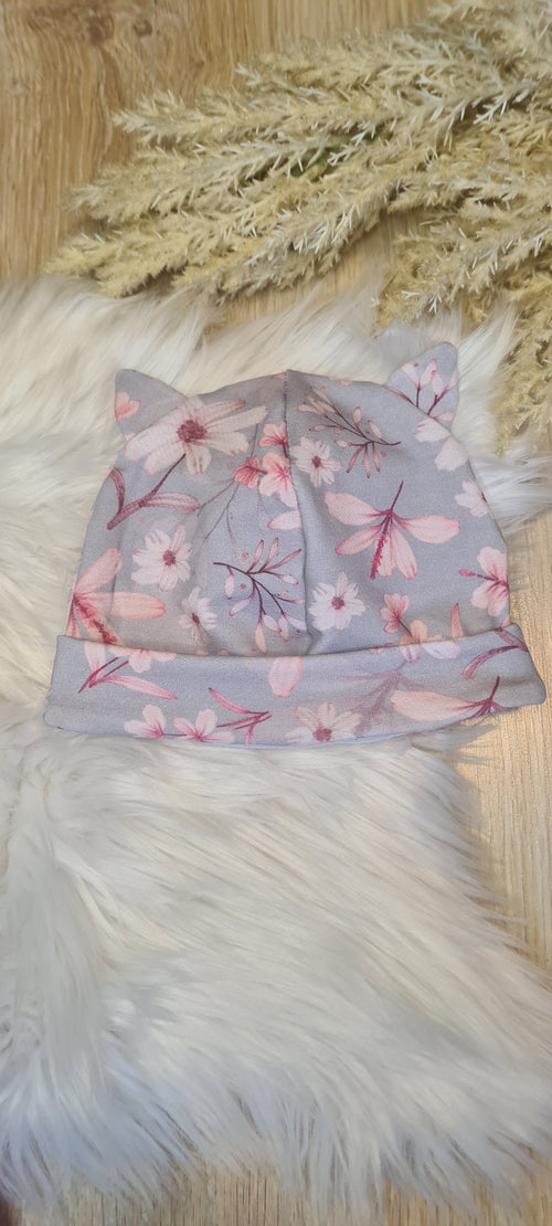 Baby Beanie-Mütze "Fuchs Ranken" handgemacht aus French Terry, 95% Baumwolle 5% Elasthan – passend zur Strampler-Kollektion | Little Falili
