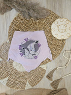 Musselintuch "Pferde" mit Pferde-Stickmotiv, 100% Baumwolle Musselin, 60x60 cm, handgenäht | Little Falili
