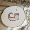 "Olli Otter 2" Bügelbild zum Aufbügeln – niedlicher rollender Otter im Aquarellstil auf Holzscheibe, handmade | Little Falili
