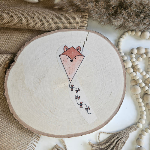 "Drache Fuchs" Bügelbild zum Aufbügeln – niedliches Fuchs-Drachen-Motiv im Aquarellstil auf Holzscheibe, handmade | Little Falili
