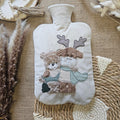 Wärmflasche „Friends“ mit handgefertigtem Minky-Fleece-Bezug von Little Falili