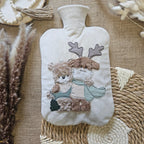 Wärmflasche „Friends“ mit handgefertigtem Minky-Fleece-Bezug von Little Falili