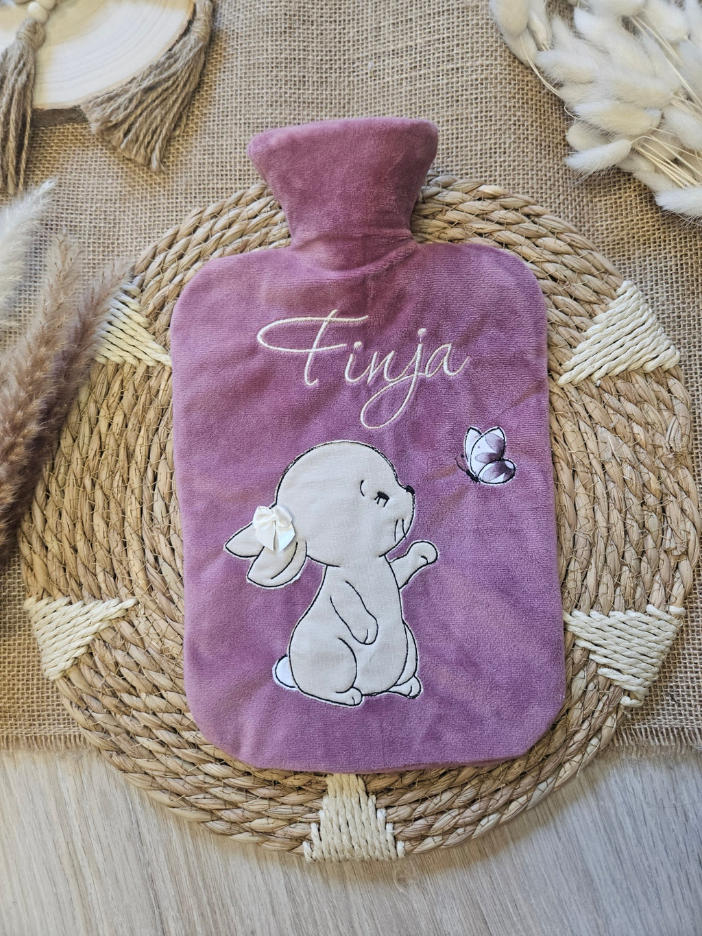 Wärmflasche „Häschen“ | Minky-Fleece-Bezug