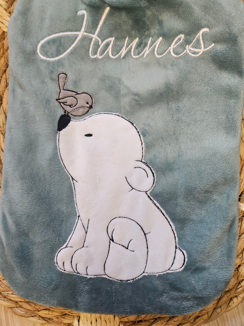 Wärmflasche „Eisbär“ | Minky-Fleece-Bezug