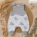 Baby-Strampler „Rudi Robbe“ mit Robben-Design in Grau und Blau