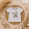 Kinder-Shirt „Kleiner Bär“ mit Bär-Stickerei von Little Falili