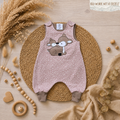 Baby Strampler "Kuschel Rehe" mit Reh-Stickmotiv, Jersey, 95% Baumwolle 5% Elasthan –  | Little Falili