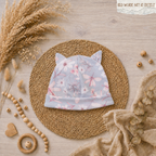 Baby Beanie-Mütze "Fuchs Ranken" handgemacht aus French Terry, 95% Baumwolle 5% Elasthan – passend zur Strampler-Kollektion | Little Falili