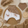 Pumphose "Axel" mit Axolotl-Motiv, French Terry 95% Baumwolle 5% Elasthan, handgenäht – Mitwachshose | Little Falili