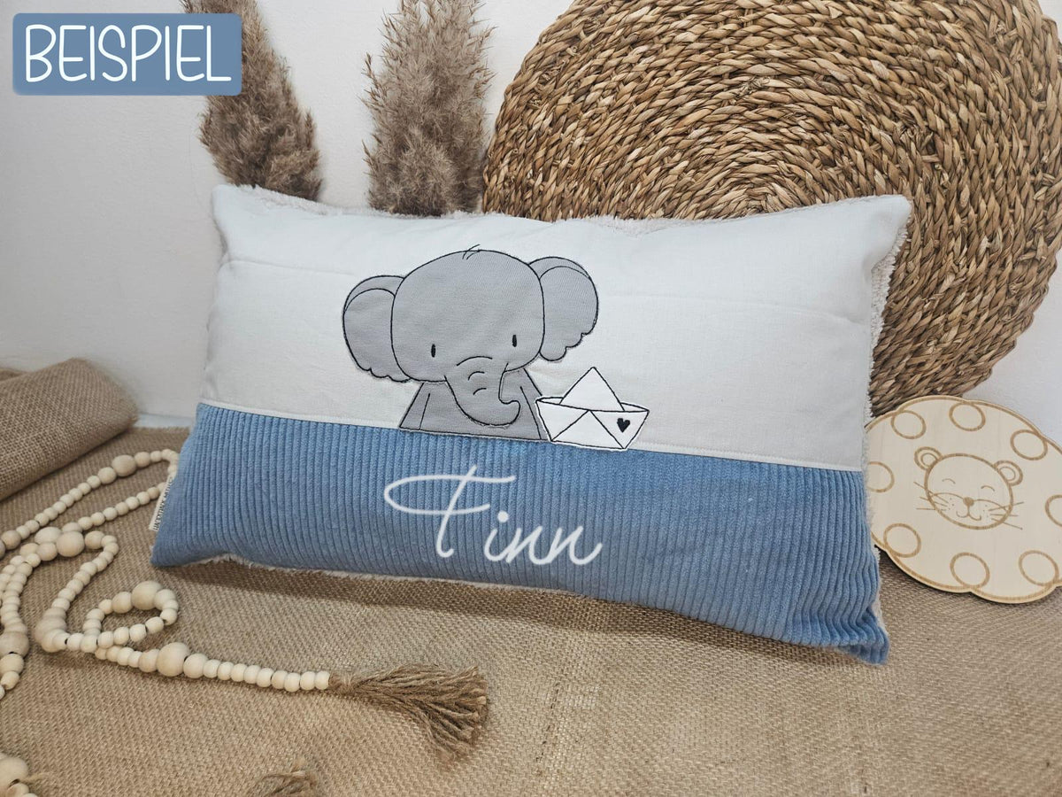 Personalisierter Kissenbezug "Elefant"  handmade | Little Falili
